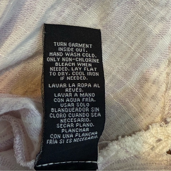 Zac & Rachel 3X Pastel Stripe Sleeveless Tunic Lace Hem Boho Top - Picture 6 of 7